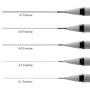 Winsor & Newton Black Art Fineliner Set Of 5 Assorted Sizes