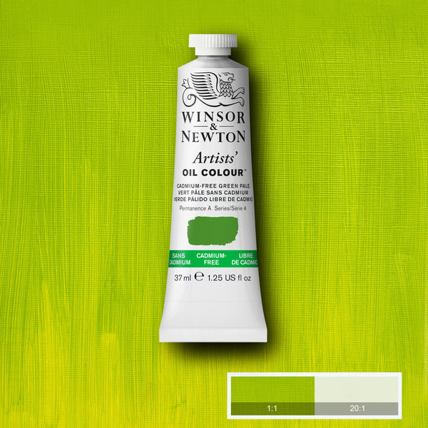 Winsor And Newton Artists Oil Paint 37ml Cadmium Free#Colour_CADMIUM FREE GREEN PALE (S4)
