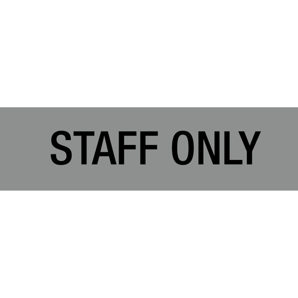 apli self adhesive signs staff only 