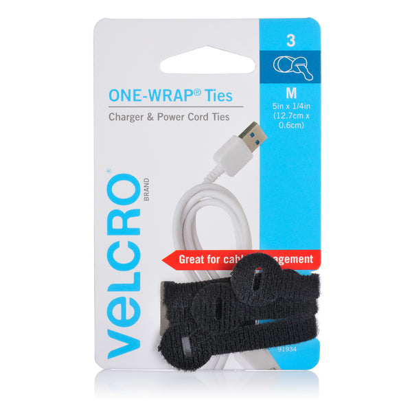 velcro® brand one-wrap® ties charger & power cord ties