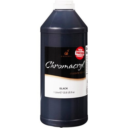 Chromacryl Acrylic Paint 1 Litre#colour_black