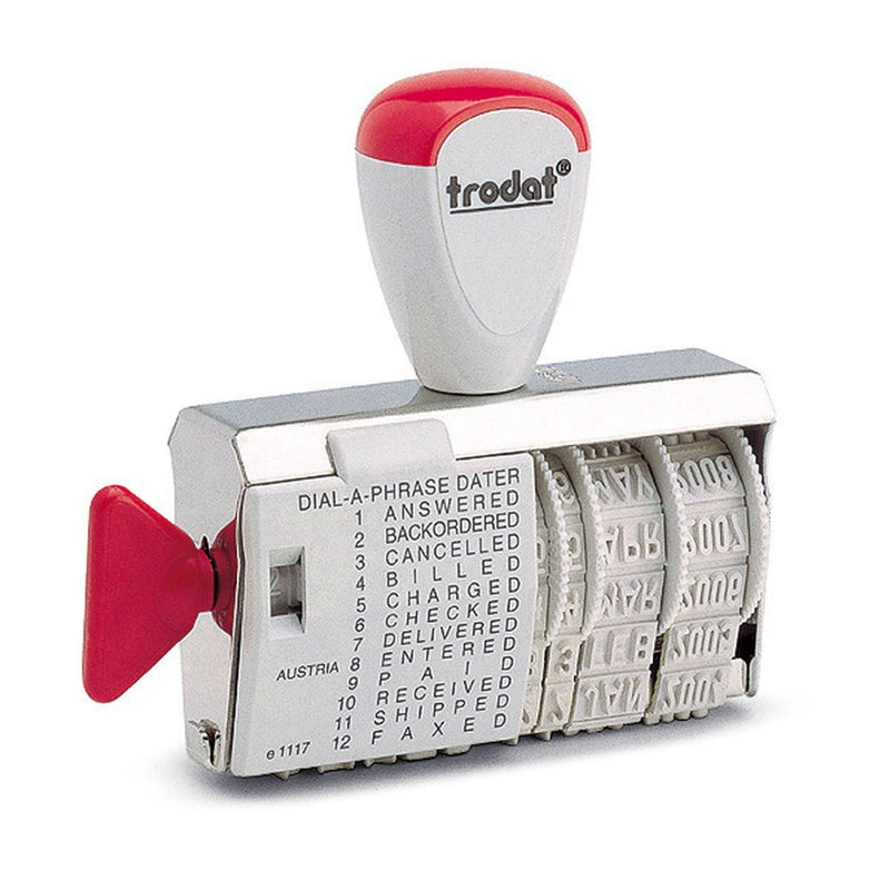 trodat classic dater 1117/l dial-a-phrase