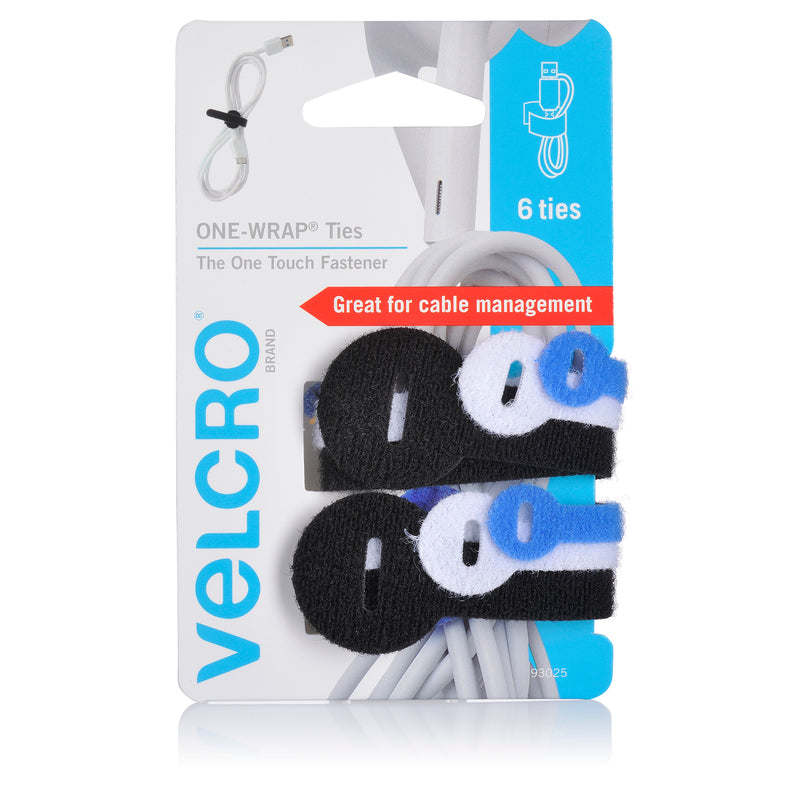 velcro® brand one-wrap® ties assorted colour & size