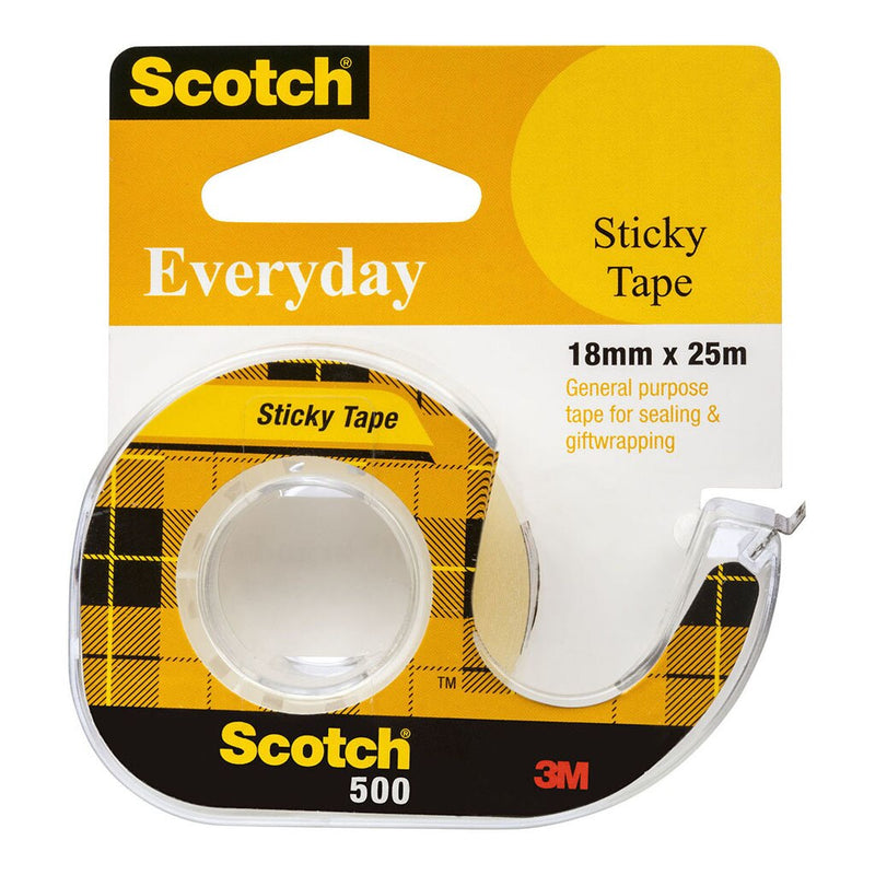 scotch everyday tape 500 18mmx25m on dispenser