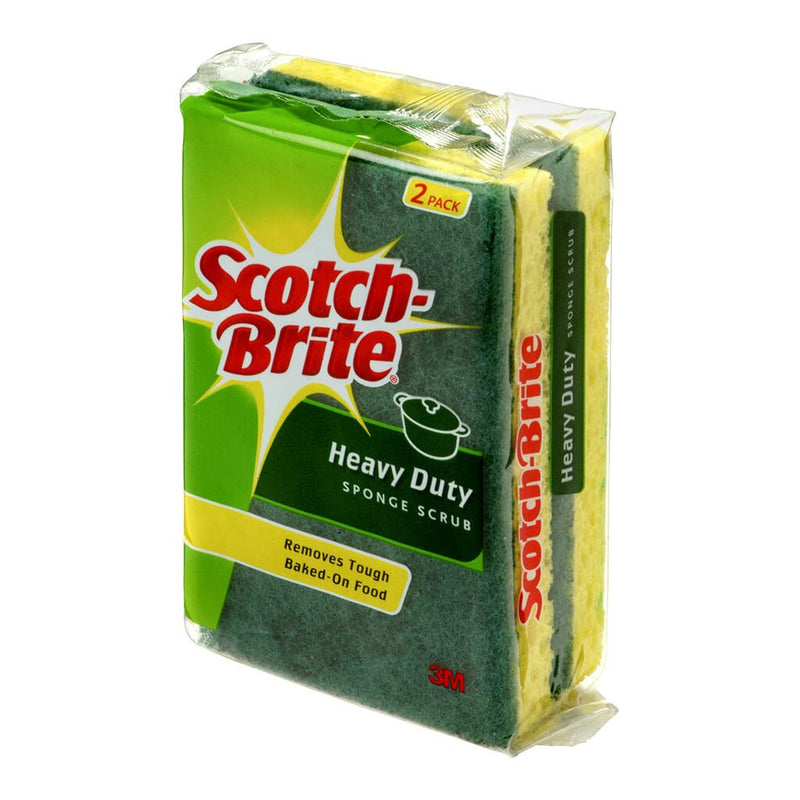 scotch-brite heavy duty scrub sponge pkt/2