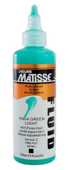 Derivan Matisse Fluid Paints 135ml#Colour_AQUA GREEN LIGHT (S2)