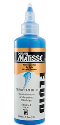 Derivan Matisse Fluid Paints 135ml#Colour_CERULEAN BLUE (S4)