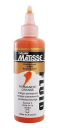 Derivan Matisse Fluid Paints 135ml#Colour_permanent orange (S3)