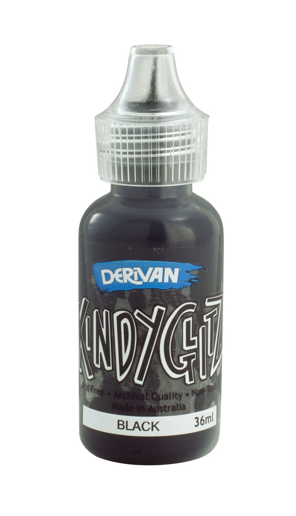 Derivan Kindy Glitz Non Toxic Glitter Glue 5 X 36ml#colour_BLACK