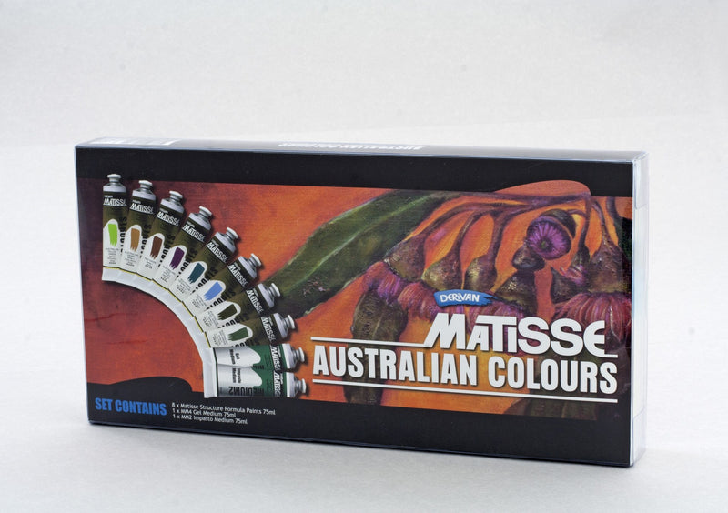 Derivan Matisse Australian Colours Paints 75ml Set Of 10