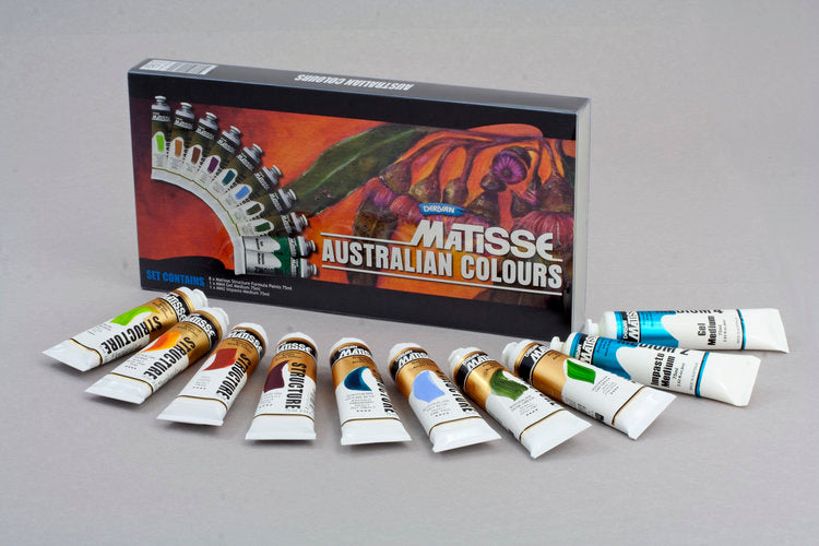 Derivan Matisse Australian Colours Paints 75ml Set Of 10