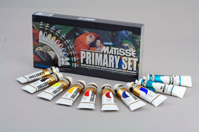 Derivan Matisse Primary Colours Paints 75ml Set Of 10