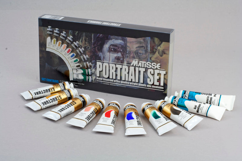 Derivan Matisse Structure Paint Portrait Colours Set Of 10x75ml
