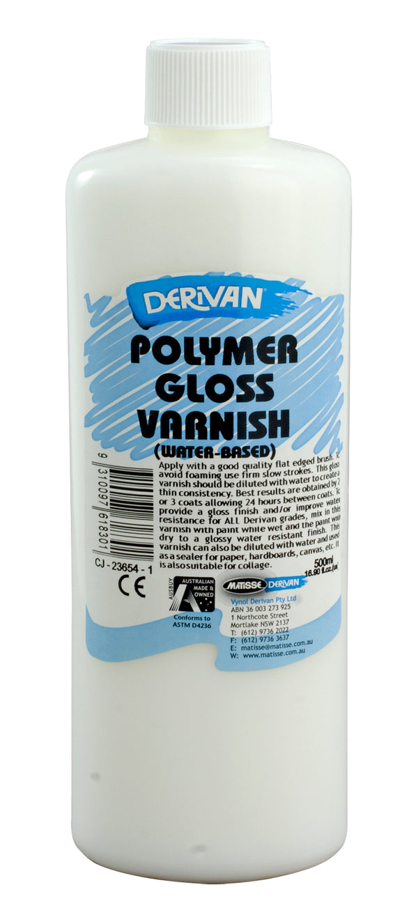 Derivan 500ml Polymer Gloss Varnish#size_500ml