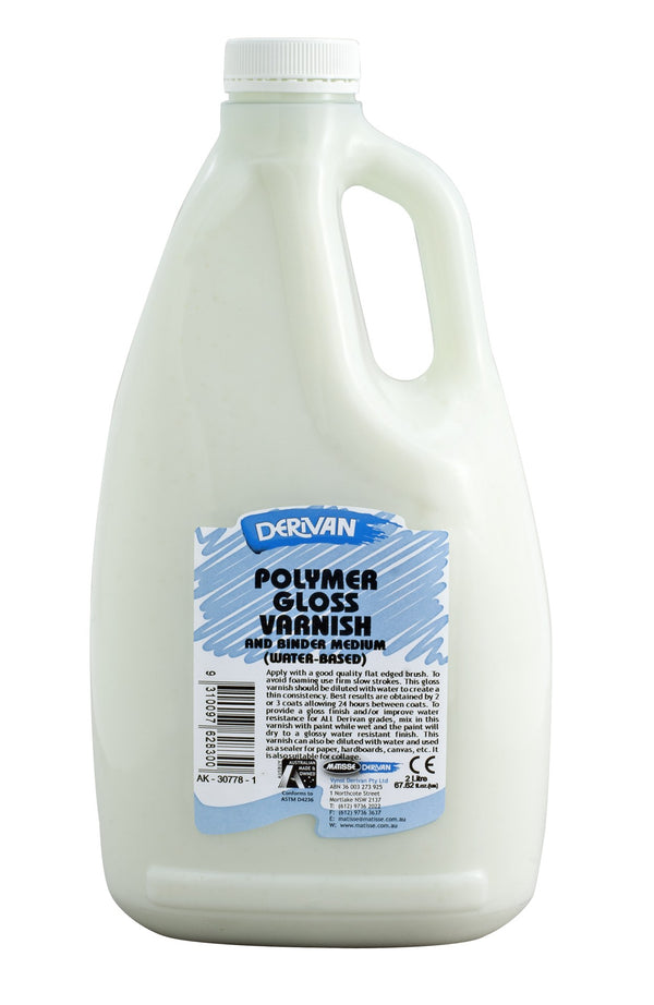 Derivan 2 Litre Polymer Gloss Varnish#size_2l