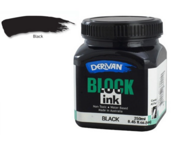 Derivan Block Ink 250ml#Colour_BLACK