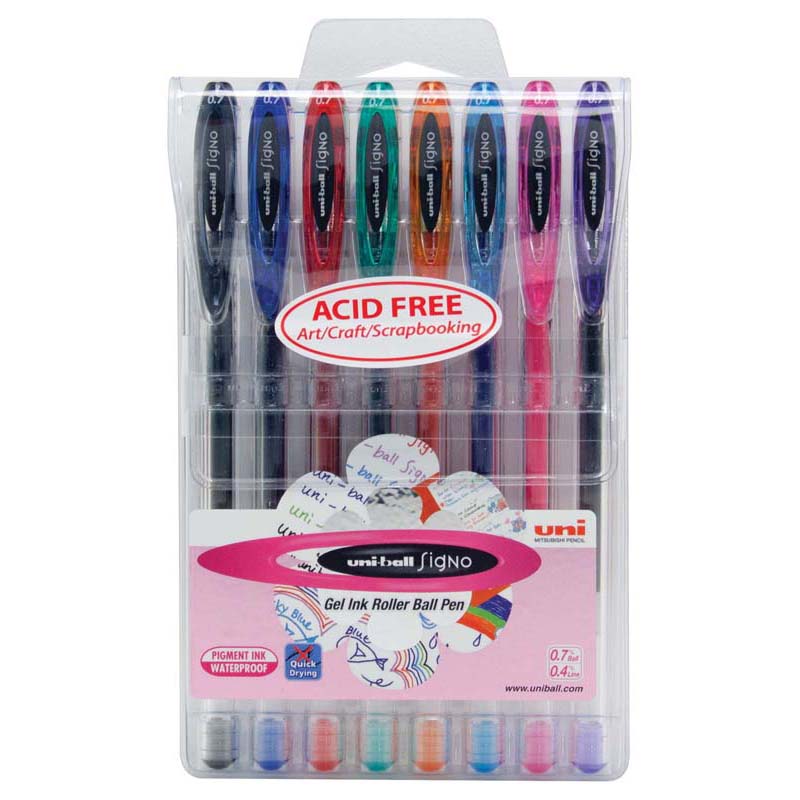 Uni-ball Signo Fine 0.7mm Capped Assorted