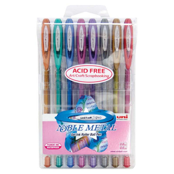 Uni-ball Signo Nobel 0.8mm Metal Capped Assorted
