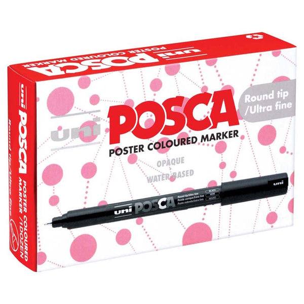 Uni Posca Markers PC-1MR 0.7mm Ultra-fine Pin Tip - Set of 12 Metallics