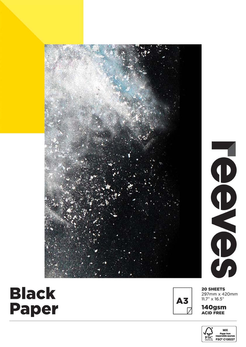 Reeves Black Paper Pad 140gsm