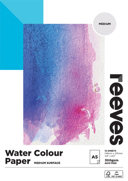 Reeves Watercolour Paper Pad 300gsm#Size_A5