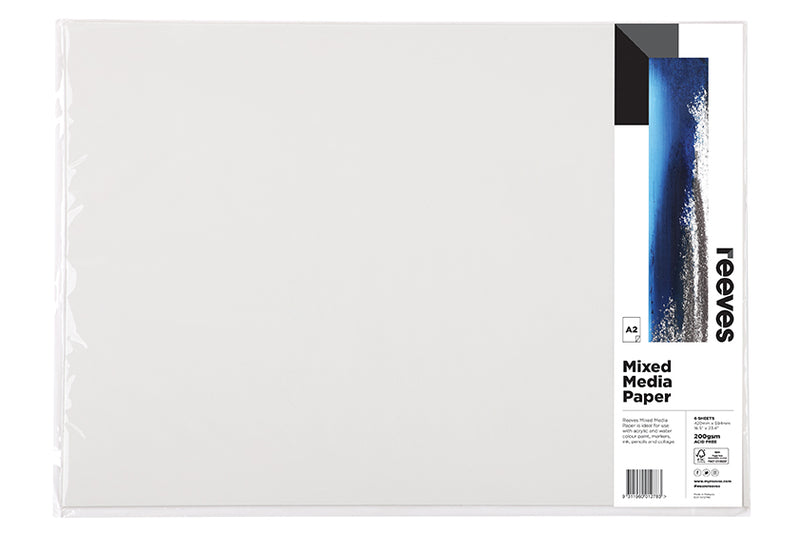 Reeves Mixed Media Paper Pack A2 200gsm 6 Sheets