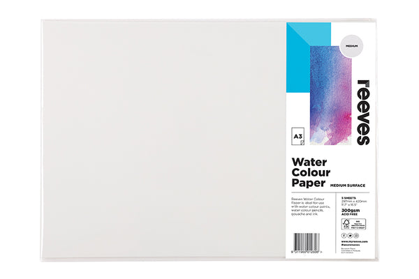 Reeves Water Colour Paper Packs Cold Pressed 300gsm 5 Sheet