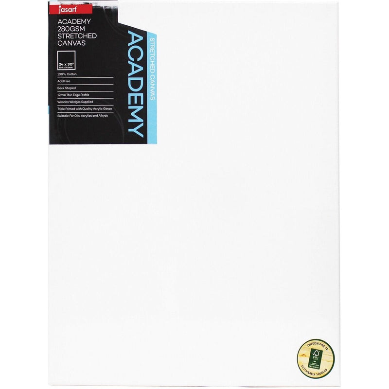 Jasart Academy Art Canvas 3/4 Inch Thin Edge - Pack Of 4