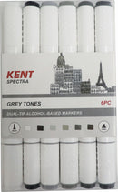 Kent Spectra Graphic Design Marker Greys Set Of 6