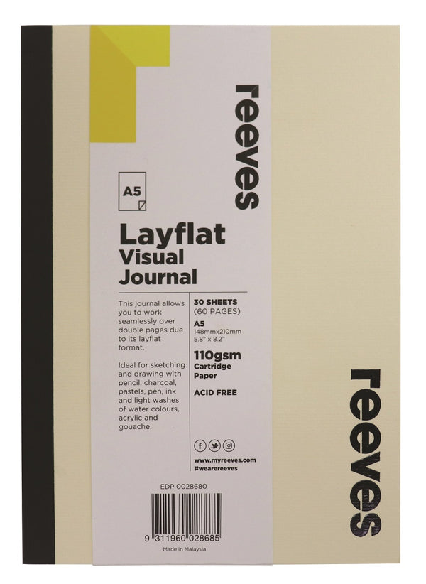 Reeves Visual Journal A5 Layflat 30 Sheets#colour_AVORIO