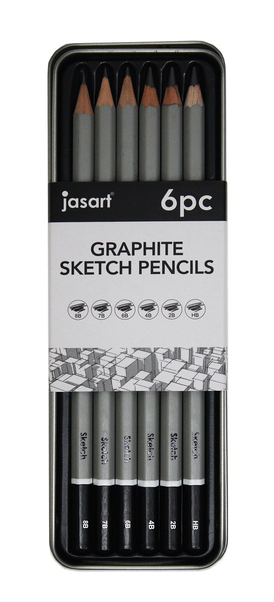 Jasart Studio Quality Sketching Pencil Tin