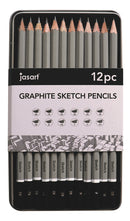Jasart Studio Graphite Sketching Pencils Tin of 12
