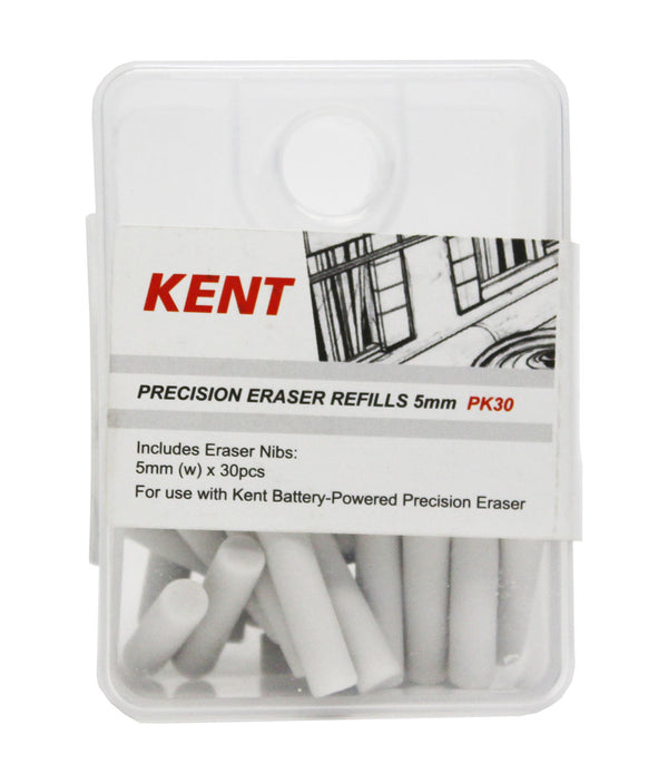Kent Precision Eraser Refills 5mm 30 Piece