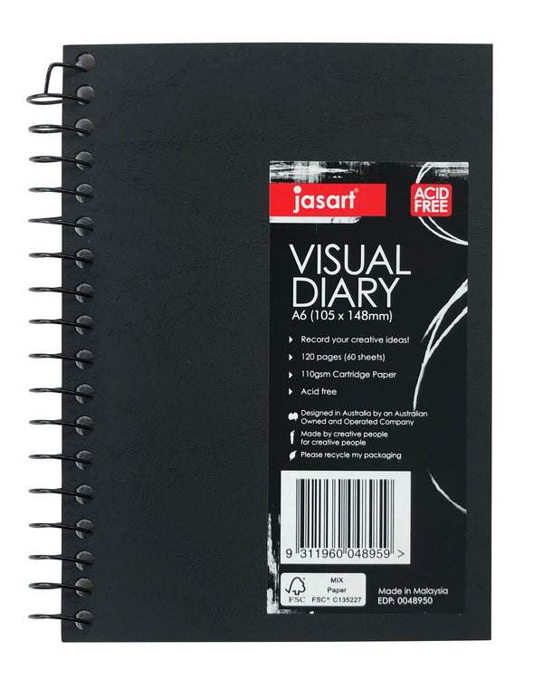Jasart Single Wire Visual Diary 110gsm 60 Sheet Fsc Mix#size_A6