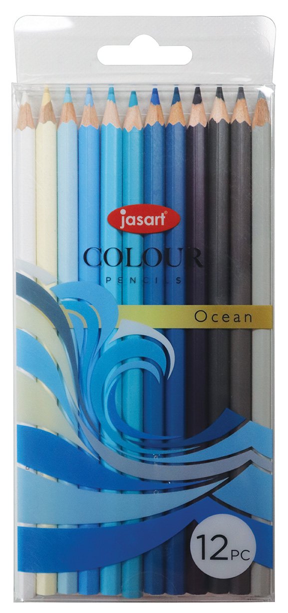 Jasart Studio Pencil Set Of 12#Colour_OCEAN