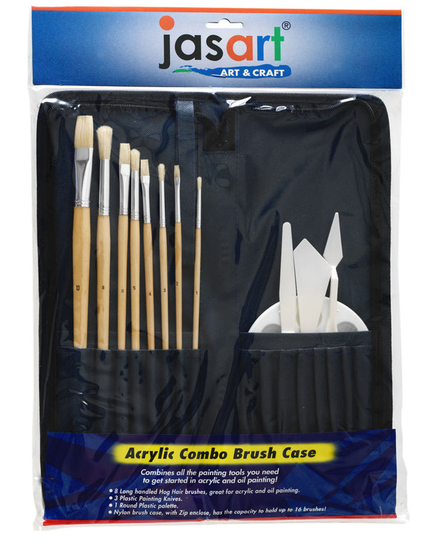 Jasart Acrylic Combo Art Brush Case