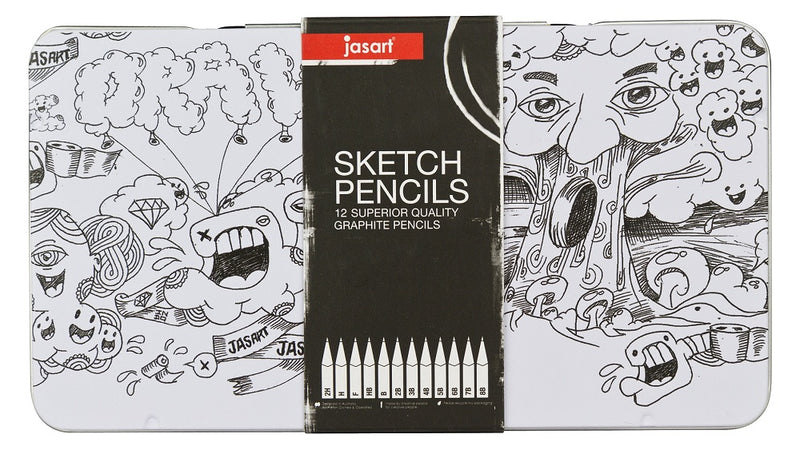 Jasart Premium Quality Sketch Graphite Pencils In Storage