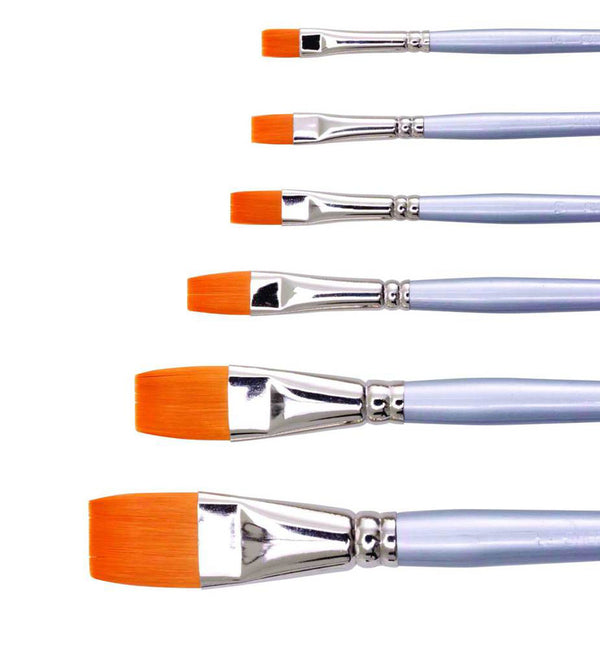 Jasart Brush Gold Synthetic Short Flat Hangsell Size 6