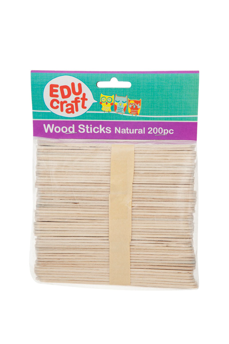 Educraft Wood Sticks Pack Of 200