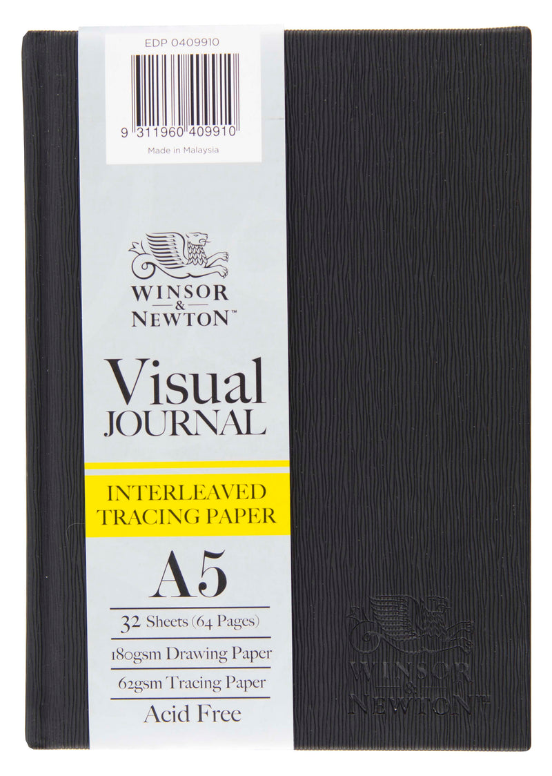 Winsor & Newton Visual Journal Hardbound 185gsm Interleaven 32 Sheet