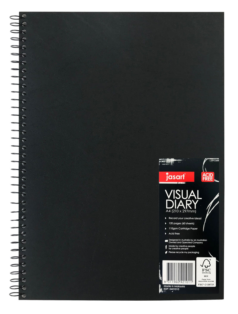 Jasart Single Wire Visual Diary 110gsm 60 Sheet Fsc Mix