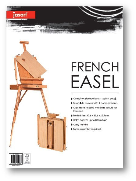 Jasart Adjustable Elm Wood French Easel Canvas Support