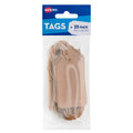 Avery Scallop Tags 85x45mm With String 25 Pack#Colour_KRAFT BROWN