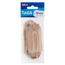 Avery Scallop Tags 85x45mm With String 25 Pack