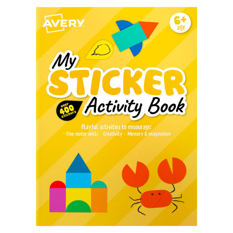avery sticker activity book 210x297mm 6 sheets