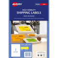avery shipping laser labels 1 up 25 sheets 199.6x289.1mm#colour_FLUORO YELLOW