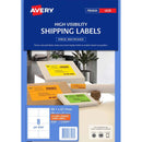 avery shipping label fluoro orange 8 up 25 sheets 99.1x67.7mm