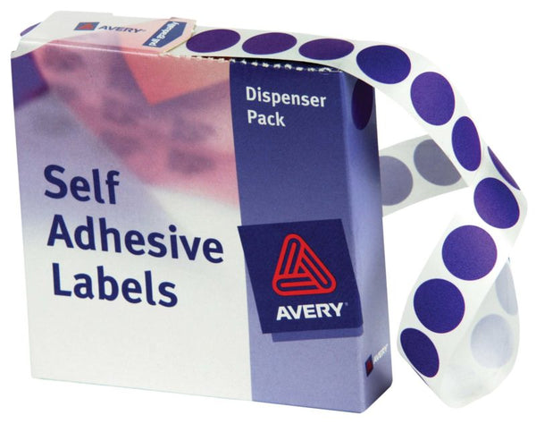 avery self adhesive label dispenser dmc14pu purple round 14mm 1050 pack