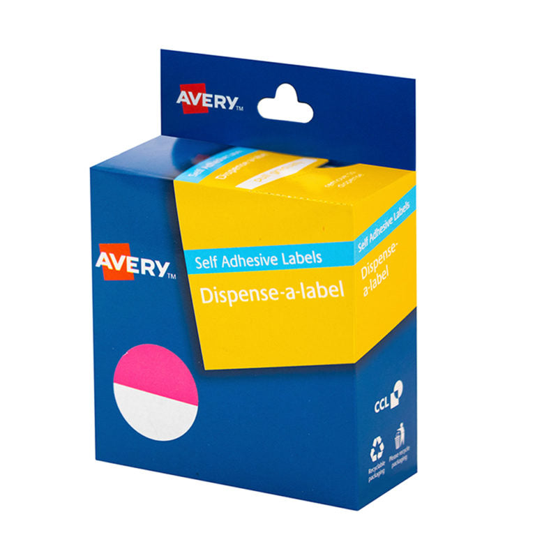avery label dispenser round 24mm 300 pack