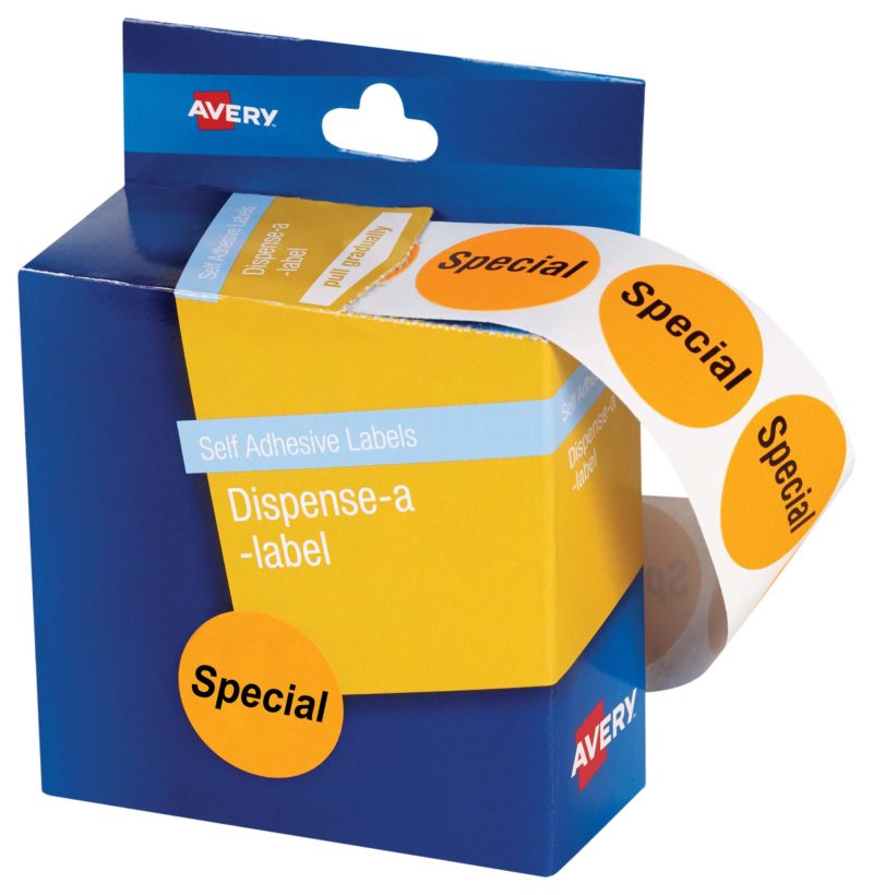 avery self adhesive label dmc24go special dispenser 500 pack